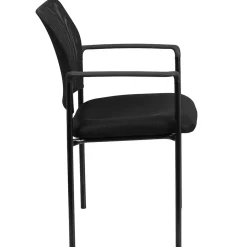 Folding & Stacking*Flash Furniture Jana Mesh Stackable Side Chair with Arms, Black (GO5162)