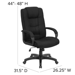 Office Chairs*Flash Furniture Jessica Fabric Swivel High Back Executive Office Chair, Black (GO5301BBK)