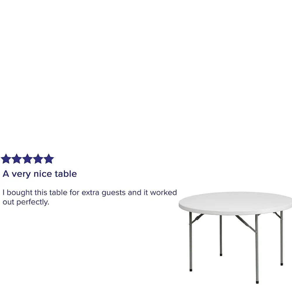 Folding Tables*Flash Furniture Kathryn Folding Table, 48" x 48", Granite White (RB48R)