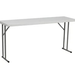 Folding Tables*Flash Furniture Kathryn Folding Table, 60" x 18", Granite White (RB1860)