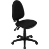 Office Chairs*Flash Furniture Linus Armless Ergonomic Fabric Swivel Mid-Back Multifunction Task Office Chair, Black (WLA654MGBK)