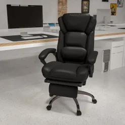 Office Chairs*Flash Furniture Martin Ergonomic LeatherSoft Swivel High Back Executive Reclining Office Chair, Black (BT90279H)