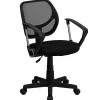 Office Chairs*Flash Furniture Neri Ergonomic Mesh Swivel Low Back Task Office Chair, Black (WA3074BKARM)