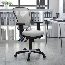 Ergonomic Chairs*Flash Furniture Nicholas Ergonomic Mesh Swivel Mid-Back Multifunction Executive Office Chair, (HL0001WH) White