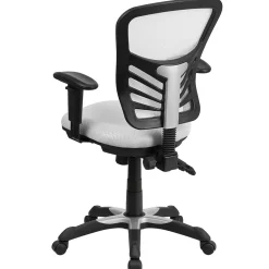 Ergonomic Chairs*Flash Furniture Nicholas Ergonomic Mesh Swivel Mid-Back Multifunction Executive Office Chair, (HL0001WH) White