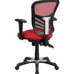 Office Chairs*Flash Furniture Nicholas Ergonomic Mesh Swivel Mid-Back Multifunction Executive Office Chair, (HL0001) Red
