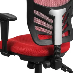 Office Chairs*Flash Furniture Nicholas Ergonomic Mesh Swivel Mid-Back Multifunction Executive Office Chair, (HL0001) Red