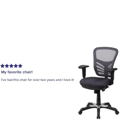 Ergonomic Chairs*Flash Furniture Nicholas Ergonomic Mesh Swivel Mid-Back Multifunction Executive Office Chair, (HL0001DKGY) Dark Gray