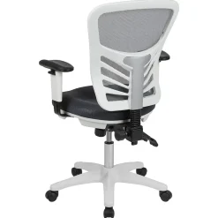 Ergonomic Chairs*Flash Furniture Nicholas Ergonomic Mesh Swivel Multifunction Executive Office Chair, (HL0001WHDKGY) Dark Gray/White Frame