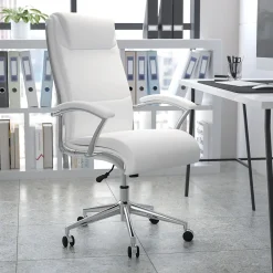 Office Chairs*Flash Furniture Rebecca LeatherSoft Swivel High Back Executive Office Chair, White (GO2192WH)