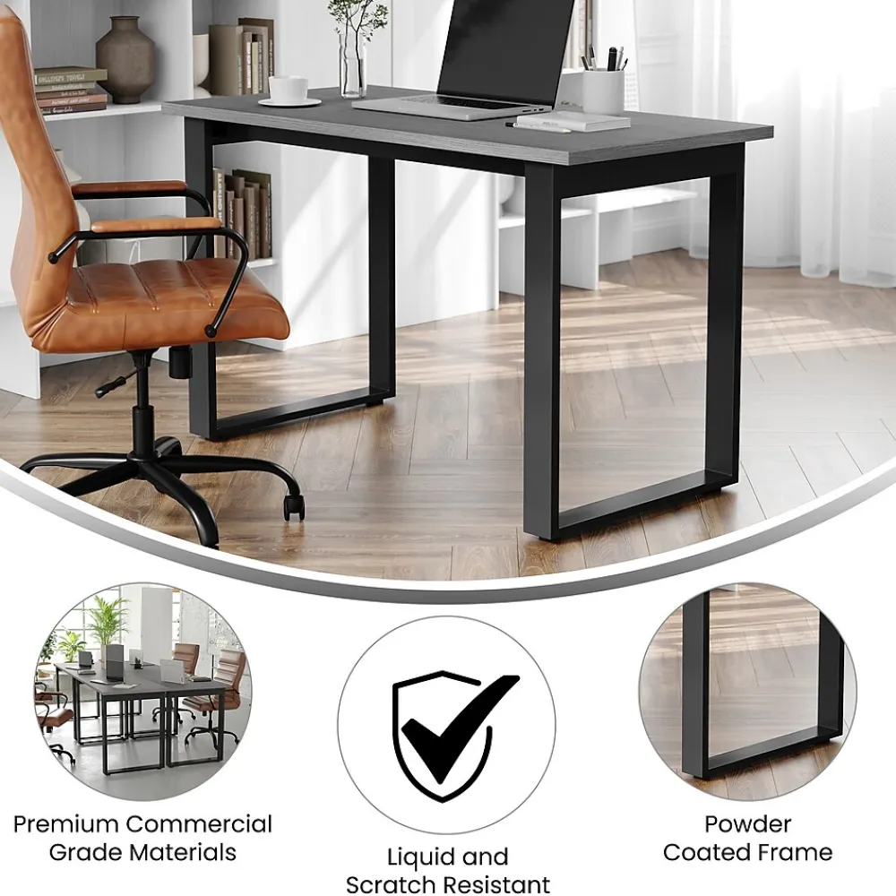 Conference Room Tables*Flash Furniture Redmond 48"W x 24"D Conference Table, Laminate, Gray Oak (MTM4824LTGRYUBF)