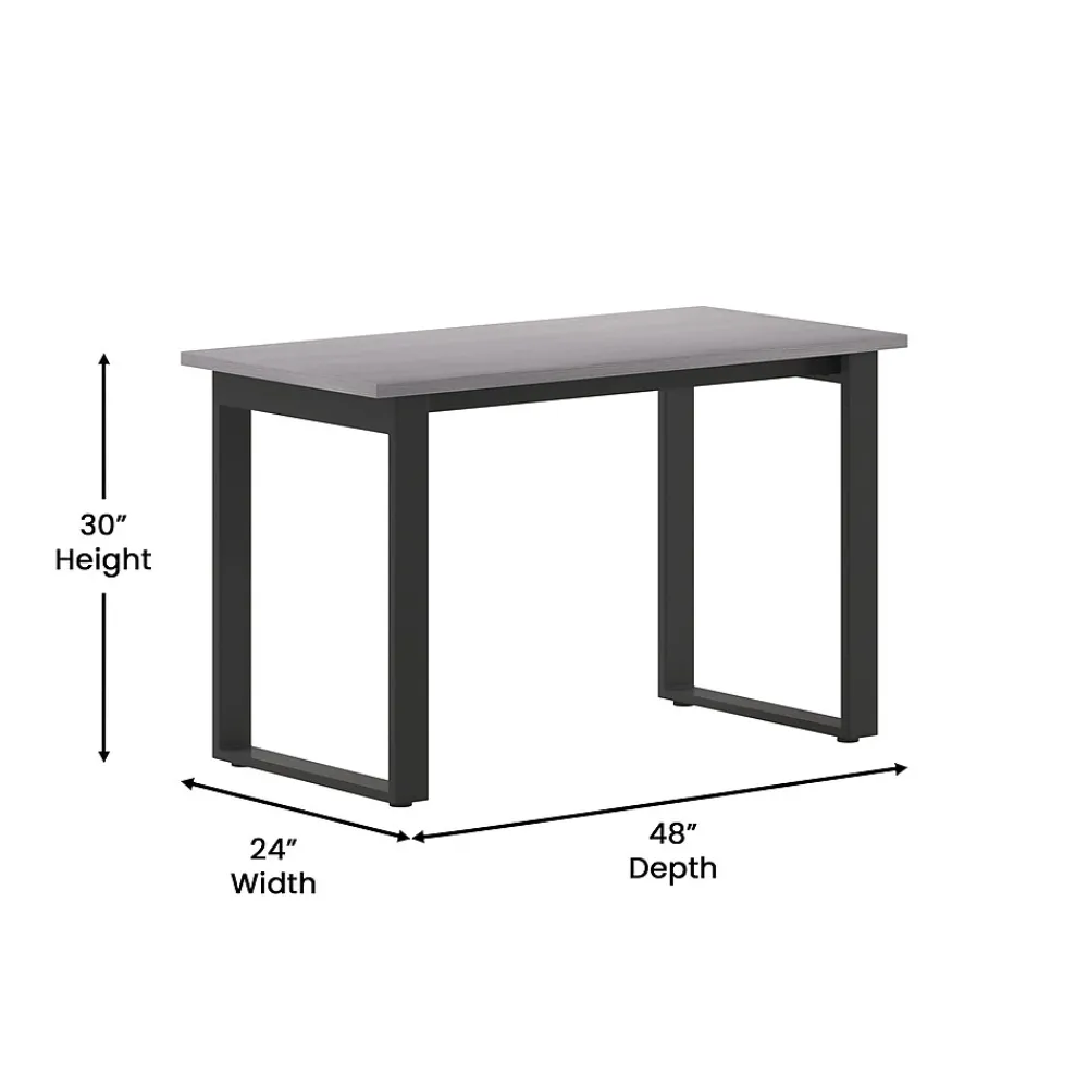 Conference Room Tables*Flash Furniture Redmond 48"W x 24"D Conference Table, Laminate, Gray Oak (MTM4824LTGRYUBF)