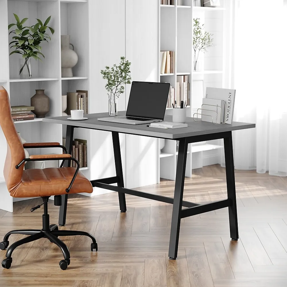 Conference Room Tables*Flash Furniture Redmond 48"W x 30"D Conference Table, Laminate, Gray Oak (MTM4830LTGRYABF)