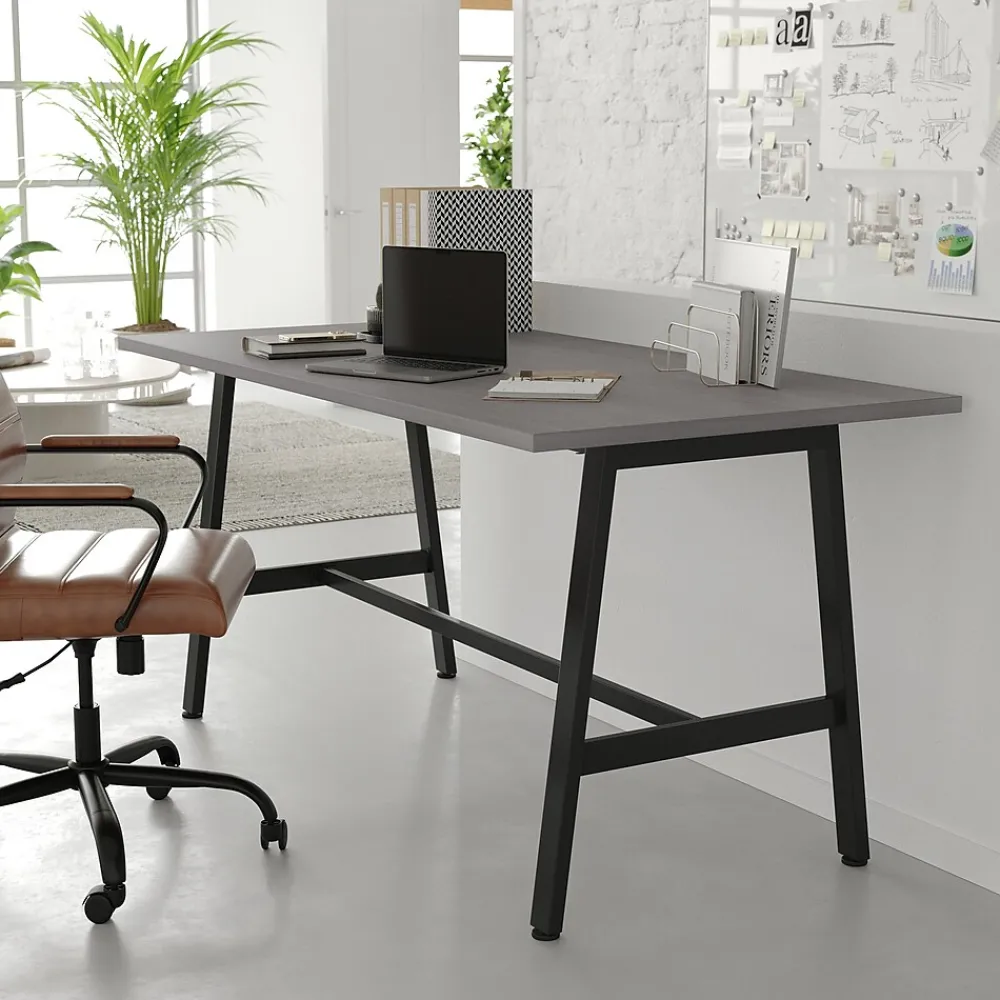 Conference Room Tables*Flash Furniture Redmond 60"W x 30"D Conference Table, Laminate, Gray Oak (MTM6030LTGRYABF)