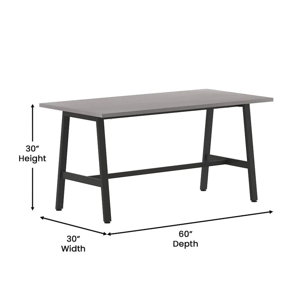 Conference Room Tables*Flash Furniture Redmond 60"W x 30"D Conference Table, Laminate, Gray Oak (MTM6030LTGRYABF)