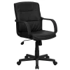 Office Chairs*Flash Furniture Rider LeatherSoft Swivel Mid-Back Task Office Chair, Black (GO228SBKLEA)