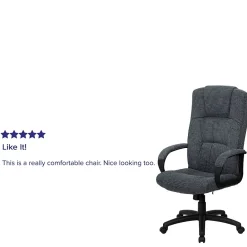 Office Chairs*Flash Furniture Rochelle Fabric Swivel High Back Executive Office Chair, Gray (BT9022BK)