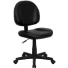 Office Chairs*Flash Furniture Ronald Armless Ergonomic LeatherSoft Swivel Mid-Back Task Office Chair, Black (BT688BK)