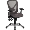 Office Chairs*Flash Furniture Sam Ergonomic Mesh Swivel Mid-Back Multifunction Executive Office Chair, Transparent Gray (GOWY1363)