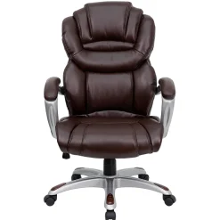 Office Chairs*Flash Furniture Stella Ergonomic LeatherSoft Swivel High Back Executive Office Chair, Brown (GO901BN)