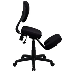 Office Chairs*Flash Furniture Tatum Armless Ergonomic Fabric Mobile Kneeling Posture Task Office Chair, Black (WL1430)