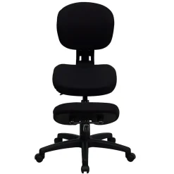 Office Chairs*Flash Furniture Tatum Armless Ergonomic Fabric Mobile Kneeling Posture Task Office Chair, Black (WL1430)