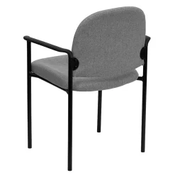 Folding & Stacking*Flash Furniture Tiffany Fabric Stackable Side Reception Chair with Arms, Gray (BT5161GY)