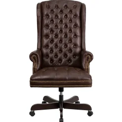 Office Chairs*Flash Furniture Turner Ergonomic LeatherSoft Swivel High Back Fully Tufted Executive Office Chair, Brown (CI360BRN)
