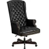 Office Chairs*Flash Furniture Turner Ergonomic LeatherSoft Swivel High Back Fully Tufted Executive Office Chair, Black (CI360BK)