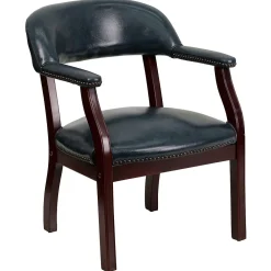 Office Chairs*Flash Furniture Vinyl Mid Back Luxurious Conference Chair, Navy