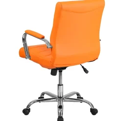 Office Chairs*Flash Furniture Vivian Vinyl Swivel Mid-Back Executive Office Chair, Orange (GO2240ORG)