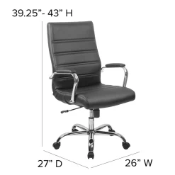 Ergonomic Chairs*Flash Furniture Whitney Ergonomic LeatherSoft Swivel High Back Executive Office Chair, Black/Chrome (GO2286HBK)