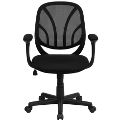 Office Chairs*Flash Furniture Y-GO Office Ergonomic Mesh Swivel Mid-Back Task Office Chair, Black (GOWY05A)