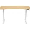 Standing Desks*FlexiSpot E7 72"W Electric Adjustable Bamboo Top Standing Desk, White (E7WCR7230LBZB)