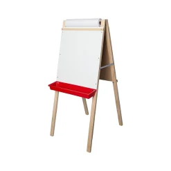 Dry Erase*Flipside Child's Deluxe Double Dry-/Wet-Erase Easel, 44", Wood/White/Green/Red, Assorted Materials (17237)