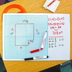 Dry Erase*Flipside Dry Erase Base Ten Grid Boards, 12/Pack (11261)