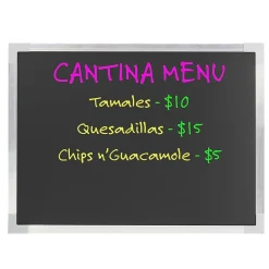 Dry Erase*Flipside Dry-Erase Blackboard, Aluminum Frame, 2' x 1.5' (17921)