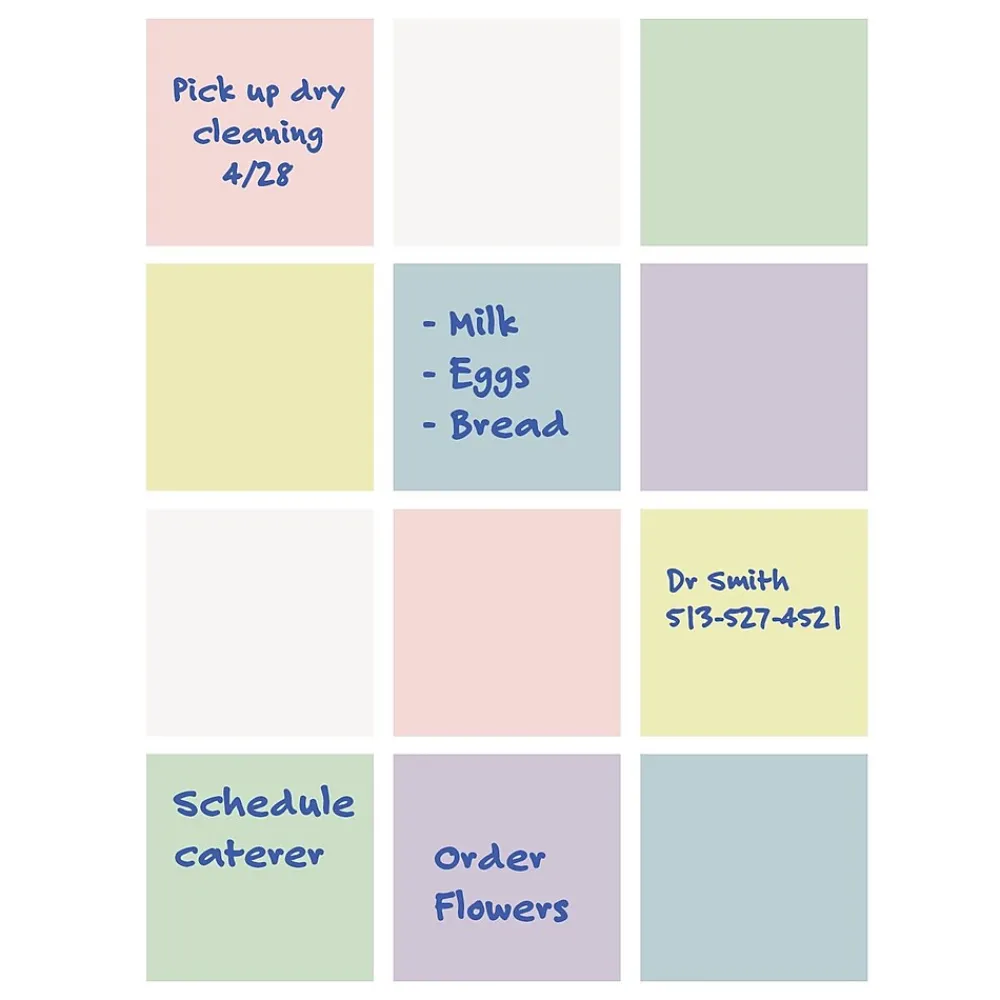 Dry Erase*Flipside Dry-Erase Sticky Notes, 3" x 3", 12/Pack, 2 Packs/Box (95533)