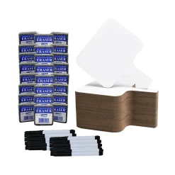 Dry Erase*Flipside General Learning Dry-Erase Answer Paddle Set with Erasers and Pens, Multi-Grade (10042)