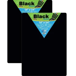 Dry Erase*Flipside Products Black Melamine Dry-Erase Whiteboard, 18" x 24", Pack of 2 (FLP40085-2)