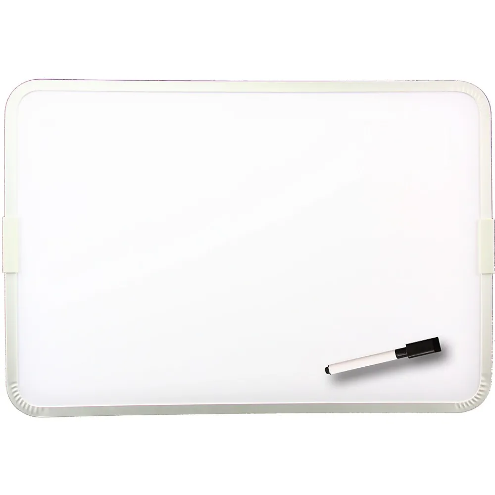 Dry Erase*Flipside Products 2-Sided Magnetic Plastic Dry-Erase Whiteboard, Aluminum Framed, 12" x 17.5", Pack of 3 (FLP18232-3)