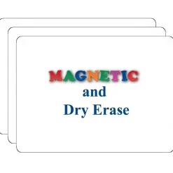 Dry Erase*Flipside Products 2-Sided Magnetic Plastic Mobile Dry-Erase Whiteboard, 9" x 12", Pack of 3 (FLP10077-3)