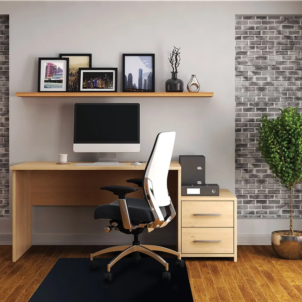 Chair Mats*Floortex Advantagemat Hard Floor Chair Mat, 48" x 60", Black Vinyl (FR124860HEBV)