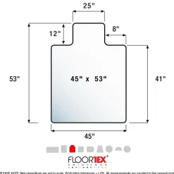 Chair Mats*Floortex Advantagemat Hard Floor Chair Mat with Lip, 45