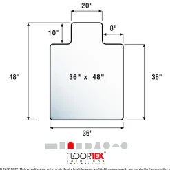 Chair Mats*Floortex Advantagemat Hard Floor Chair Mat with Lip, 36