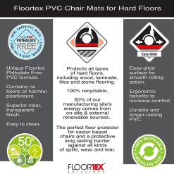 Chair Mats*Floortex Advantagemat Hard Floor Chair Mat with Lip, 36