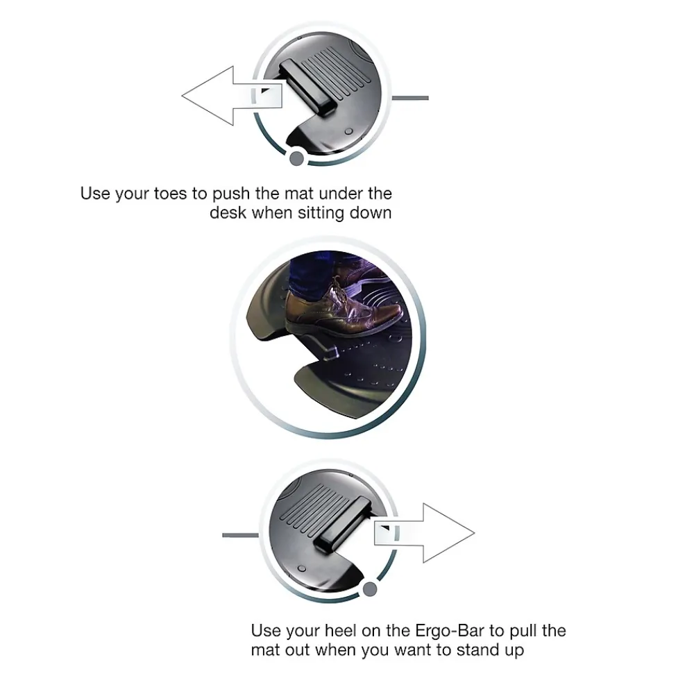 Chair Mats*Floortex AFS-TEX 'Sit to Stand' 38" x 62" Rectangular Chair Mat for Carpets with Anti-Fatigue Mat, Polycarbonate (FCA11S)