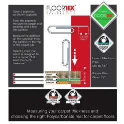 Chair Mats*Floortex Cleartex Unomat Carpet & Hard Floor Chair Mat with Lip, 35