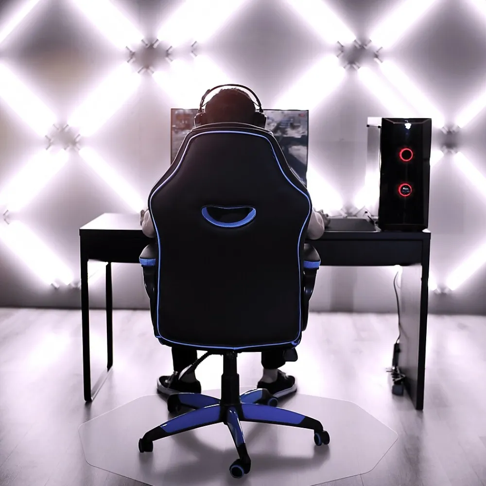 Chair Mats*Floortex 9Mat Carpet Gaming Chair Mat, 38" x 39", Designed for Low/Medium-Pile Carpet, Clear Polycarbonate (FC111001009R)