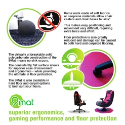 Chair Mats*Floortex 9Mat Hard Floor Gaming Chair Mat, 38